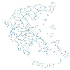 Detailed map of grece