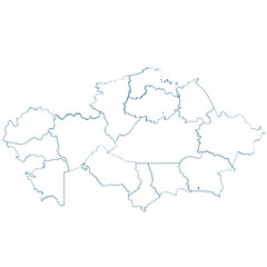 Fototapeta premium map of Kazakhstan