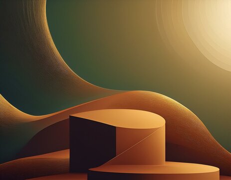 an art image of the desert