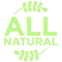 All Natural Organic Products 100 percent green rubber stamp