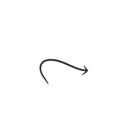 Hand drawn arrow doodle