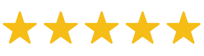 Obraz premium 5 stars icon. Five star rating icon. Vector icon set. Feedback of user symbol. Review quality. Button click. 