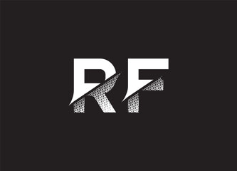 Initial letter RF logo vector design template