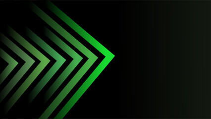 Green and dull green arrows pointing to the right emphasis on a topic presentation background