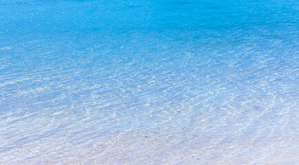 Summer Tropical beach water  with crystal clear water on beach background
