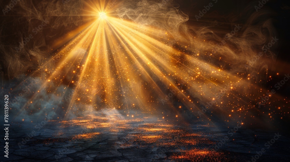 Poster Special lens flare light effect using transparent sunlight. Sun flashes with rays and spotlights. EPS 10 modern file included.