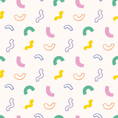 Abstract kids pattern in doodle style