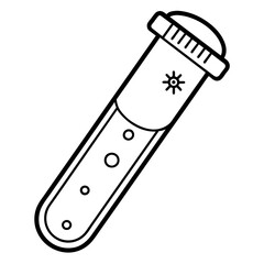 Illustration of a tube filled with water vector