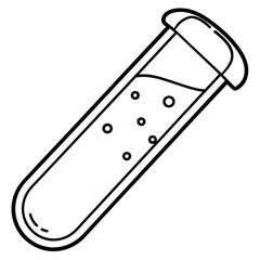 Illustration of a tube filled with water vector