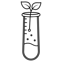 illustration of a plant with tubes vector