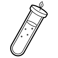 vector illustration of a tree in tube 