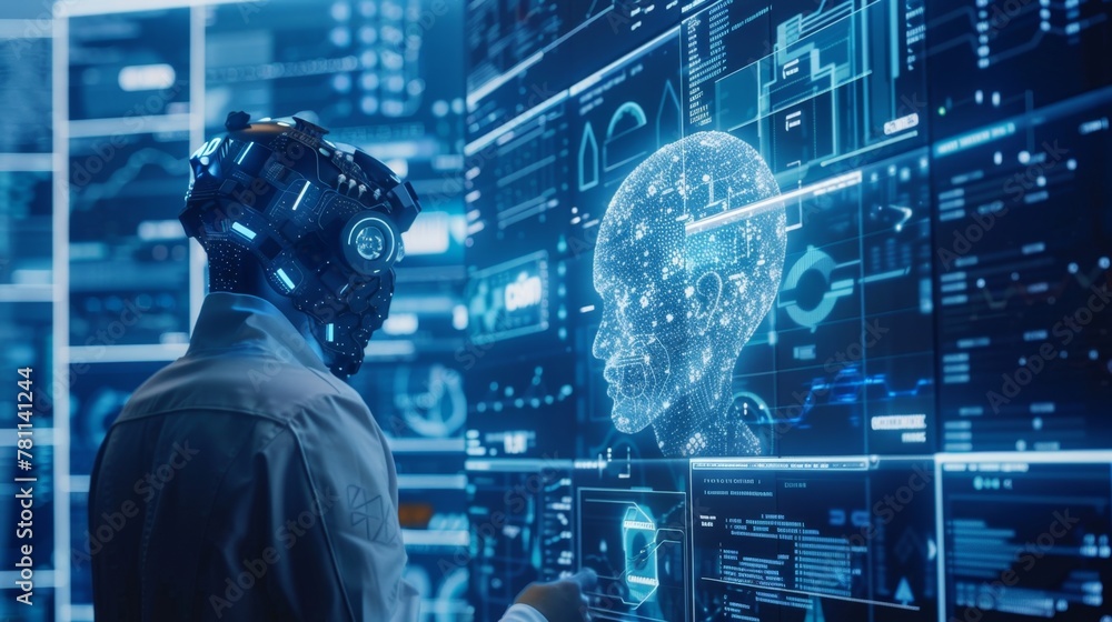 Poster advanced robotics training in a high-tech laboratory