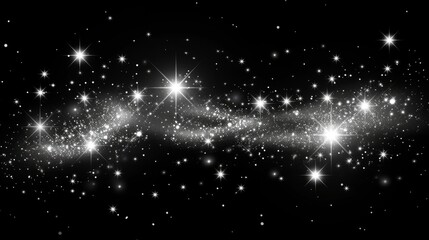 An isolated transparent background shows stars with light glow effects.