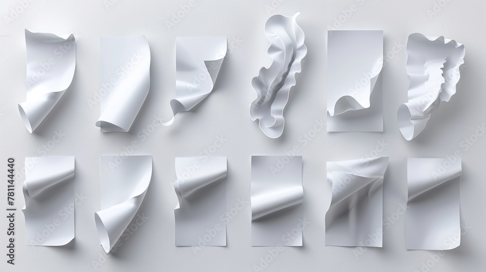 Poster curled page corner. paper curves, page corners, and papers curls with realistic shadow. flipping boo