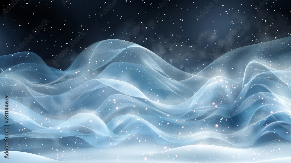 Aufkleber the winter scene with fog and snow with a transparent background. white gradient decorative element 