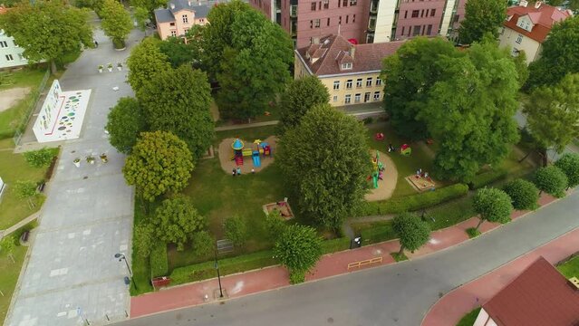 Playground Kindergarten Wejherowo Pla Zabaw Przedszkole Aerial View Poland