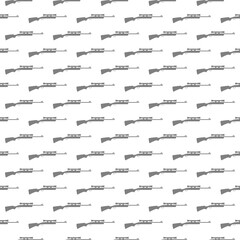 Hunting gun icon isolated seamless pattern on white background