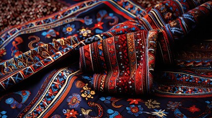 Beautiful Fabric with Ethnic Patterns for Design