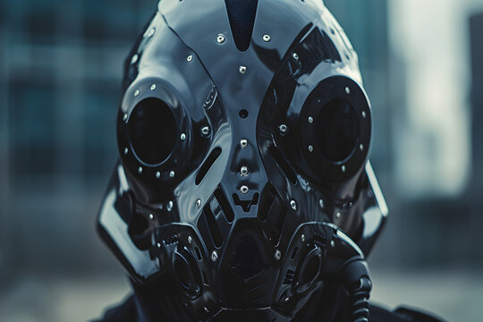 A Staring Expression from the Depths of Stealth and Protection: The Black MP5 Mask