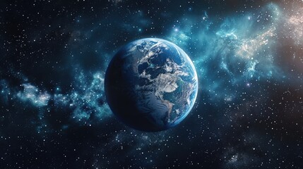Obraz na płótnie Canvas Blue planet space. Generative AI
