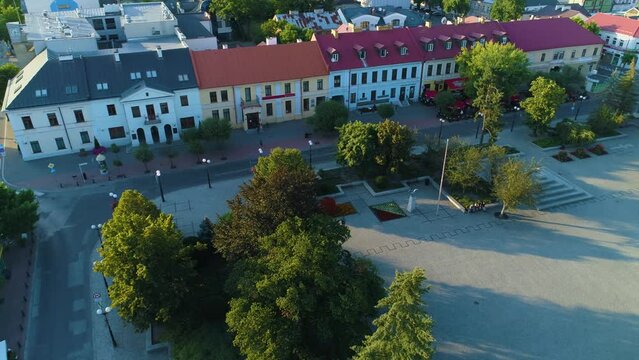 Plac Wolnosci Centrum Biala Podlaska Downtown Aerial View Poland