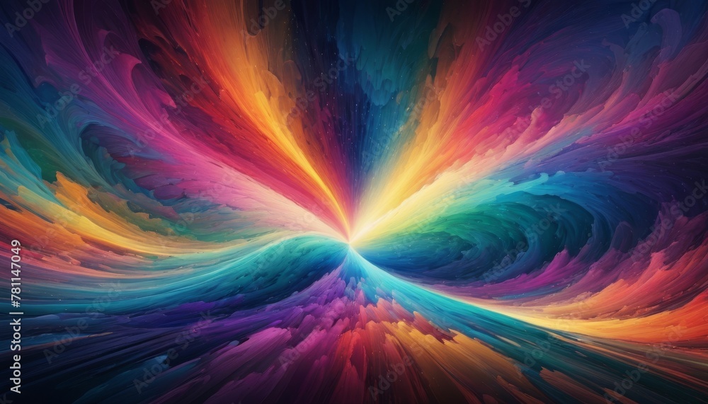Poster a spectacular explosion of colors emulates the birth of a star, radiating energy and vibrancy in an 