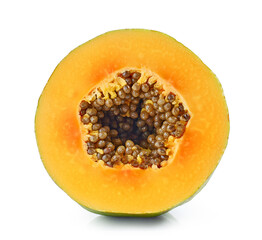 fresh ut of ripe halved papaya - 781147026