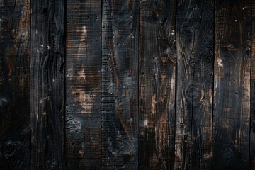 a black wood planks with burnt edges