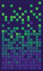 Pixel disintegration background. Decay effect. Dispersed dotted pattern. Concept of disintegration, pixel mosaic textures with simple square particles. - 781147819