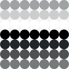 Halftone circle pattern vector illustration. Geometric seamless pattern on isolated background. Round gradient sign concept.