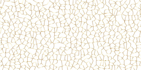 Golden and white vector abstract broken glass effect crystalized texture - obrazy, fototapety, plakaty