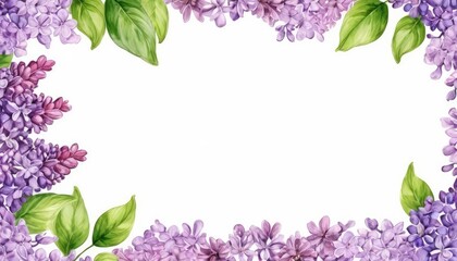 Indulge in whimsy with our watercolor lilac floral frame mockup. Delicate blooms frame the space, inviting your text or photo