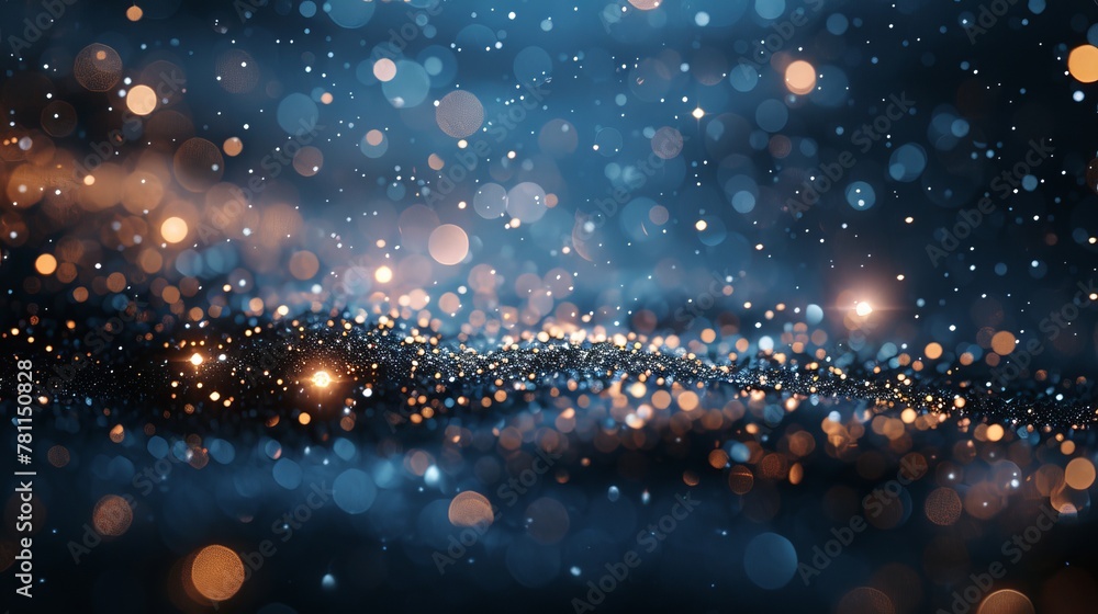 Poster the dust light effect is a bokeh light effect background. this is a christmas background of shiny du