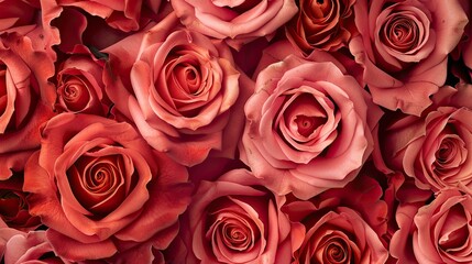 Naklejka premium Roses background. Generative AI