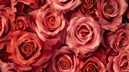 Roses background. Generative AI