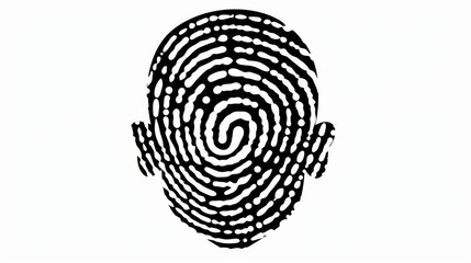 A close up of a hand print with a spiral pattern. The image is black and white and has a moody, mysterious feel to it