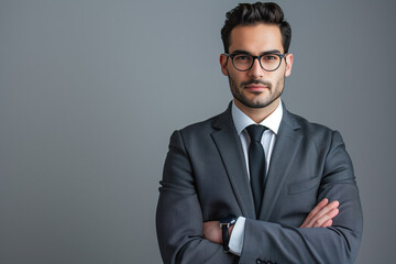 Portrait Photo of a Handsome Businessman, Generative AI