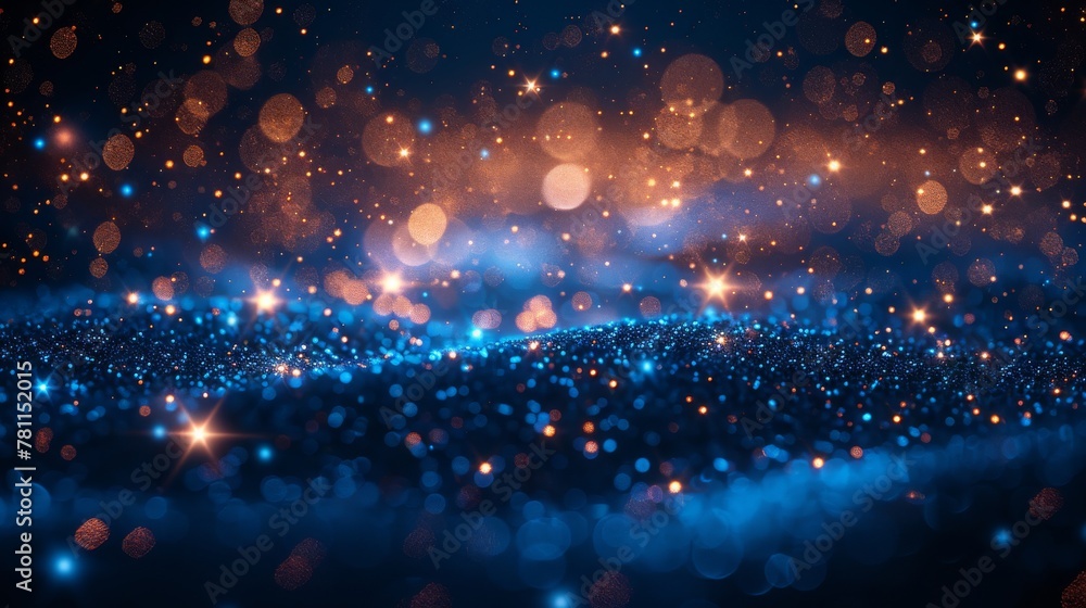 Aufkleber this is a blue dust light png. bokeh light lights effect background. christmas glowing dust backgrou