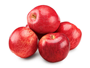 red apples isolated on white background. clipping path