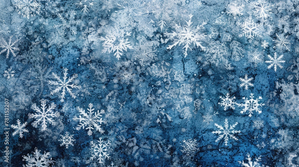 Wall mural snowflakes background. generative ai