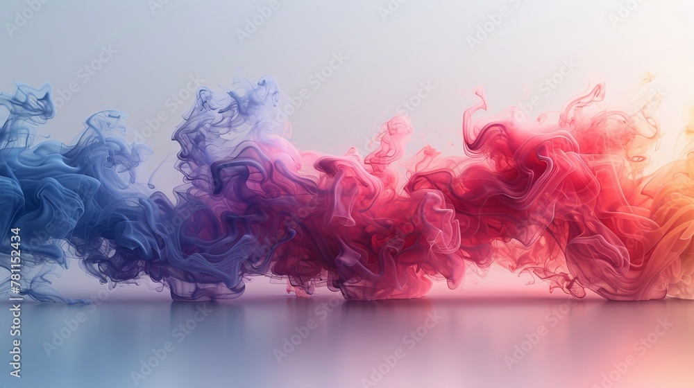 Poster color smoke, dust, or fog clouds on a transparent background. abstract banner template with a smog e