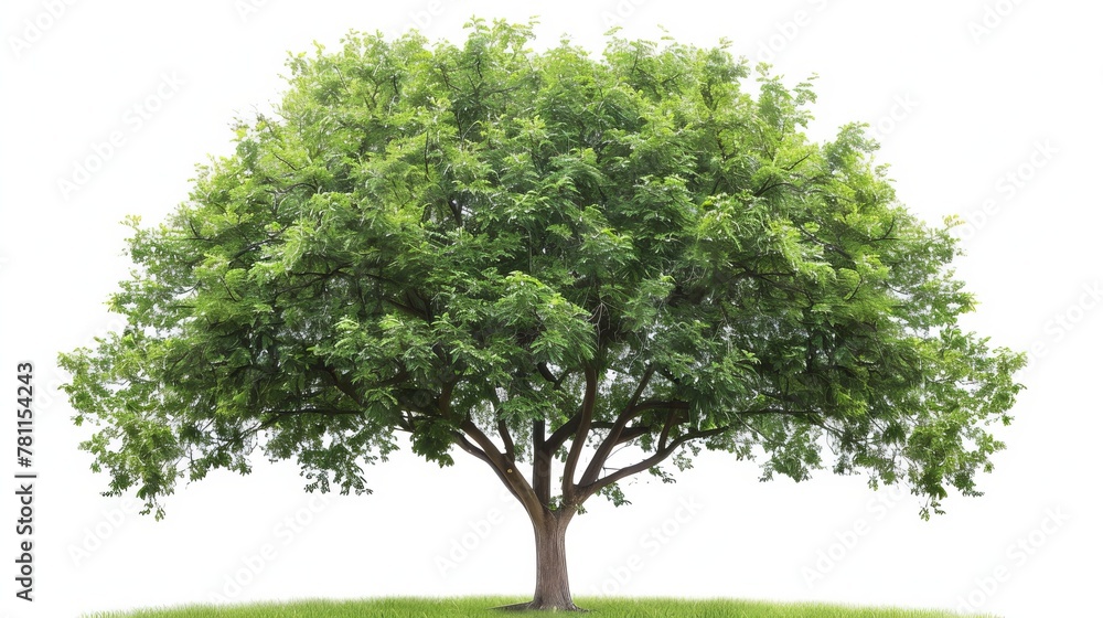 Poster isolated walnut tree (latin name: juglans regia). (see my portfolio for more isolated trees.)