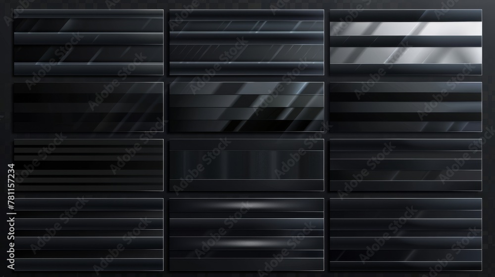 Poster the shadow strips and realistic lines overlay effect is isolated on a transparent background. there 
