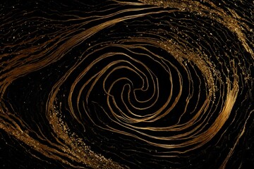 black and golden spiral 