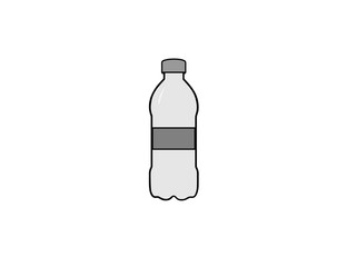 plastic water bottle on a white background