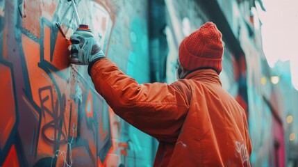 Graffiti Artist at Work