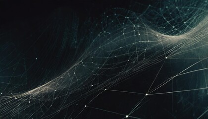 abstract digital background with interconnected lines and dots representing data flow in an online platform generative ai - obrazy, fototapety, plakaty