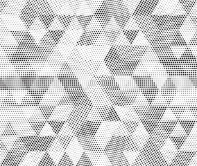 Fototapeta premium Halftone vector background. Monochrome halftone pattern. Abstract geometric dots background. Pop Art comic gradient black white texture. Design for presentation banner, poster, flyer, business card.