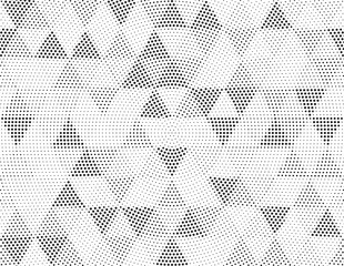 Halftone vector background. Monochrome halftone pattern. Abstract geometric dots background. Pop Art comic gradient black white texture. Design for presentation banner, poster, flyer, business card.
