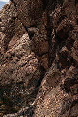 rocks in the rays of daylight in the summer